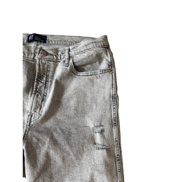 NWT GAP | Grey High Rise Distressed Vintage Slim Jeans | Size 14 - Picture 3 of 6